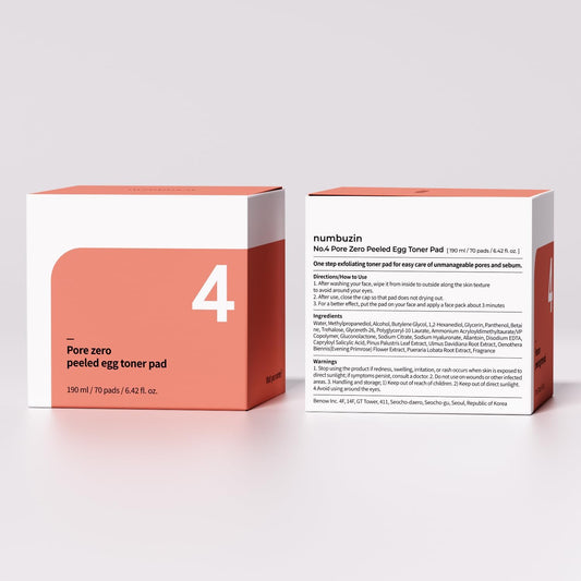 No.4 Pore Zero Peeled Egg Toner Pad