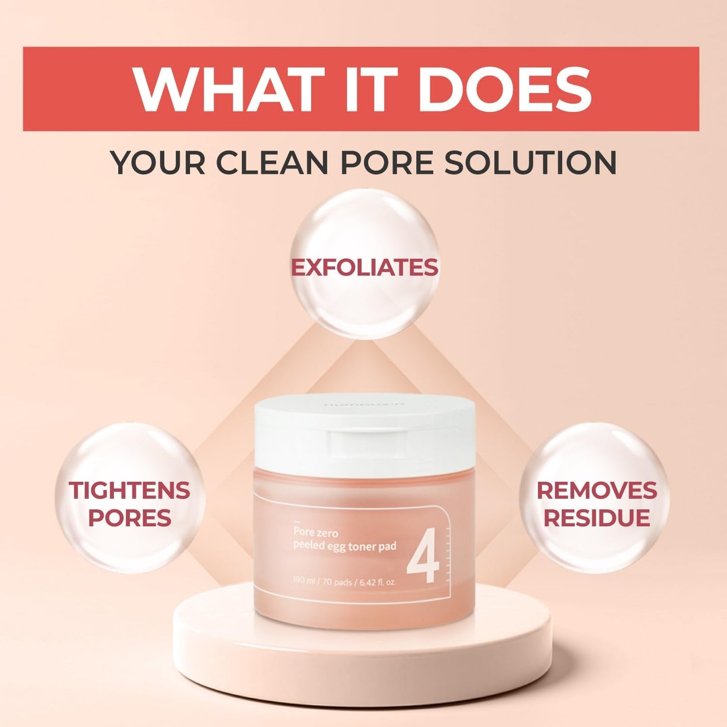 No.4 Pore Zero Peeled Egg Toner Pad