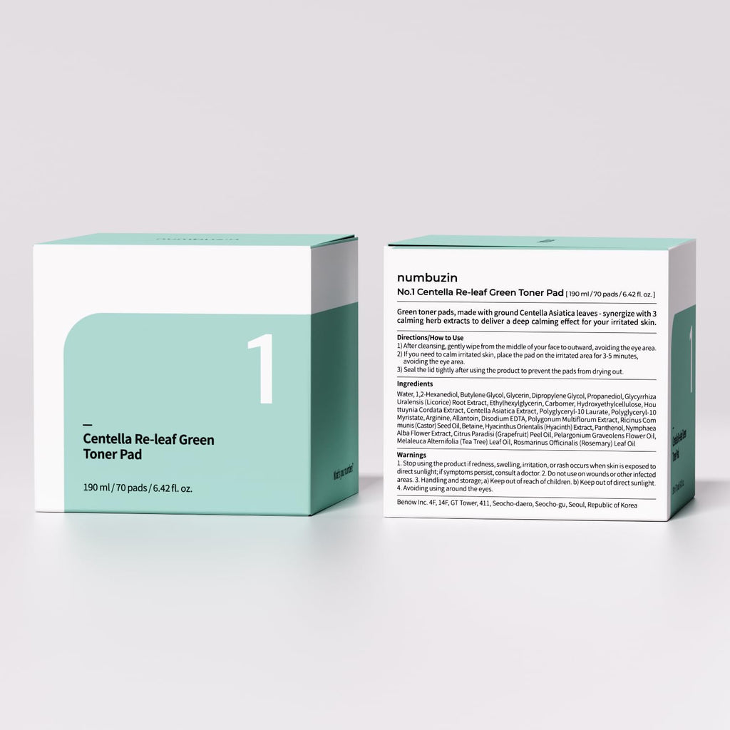 No.1 Centella Re-Leaf Green Toner Pad