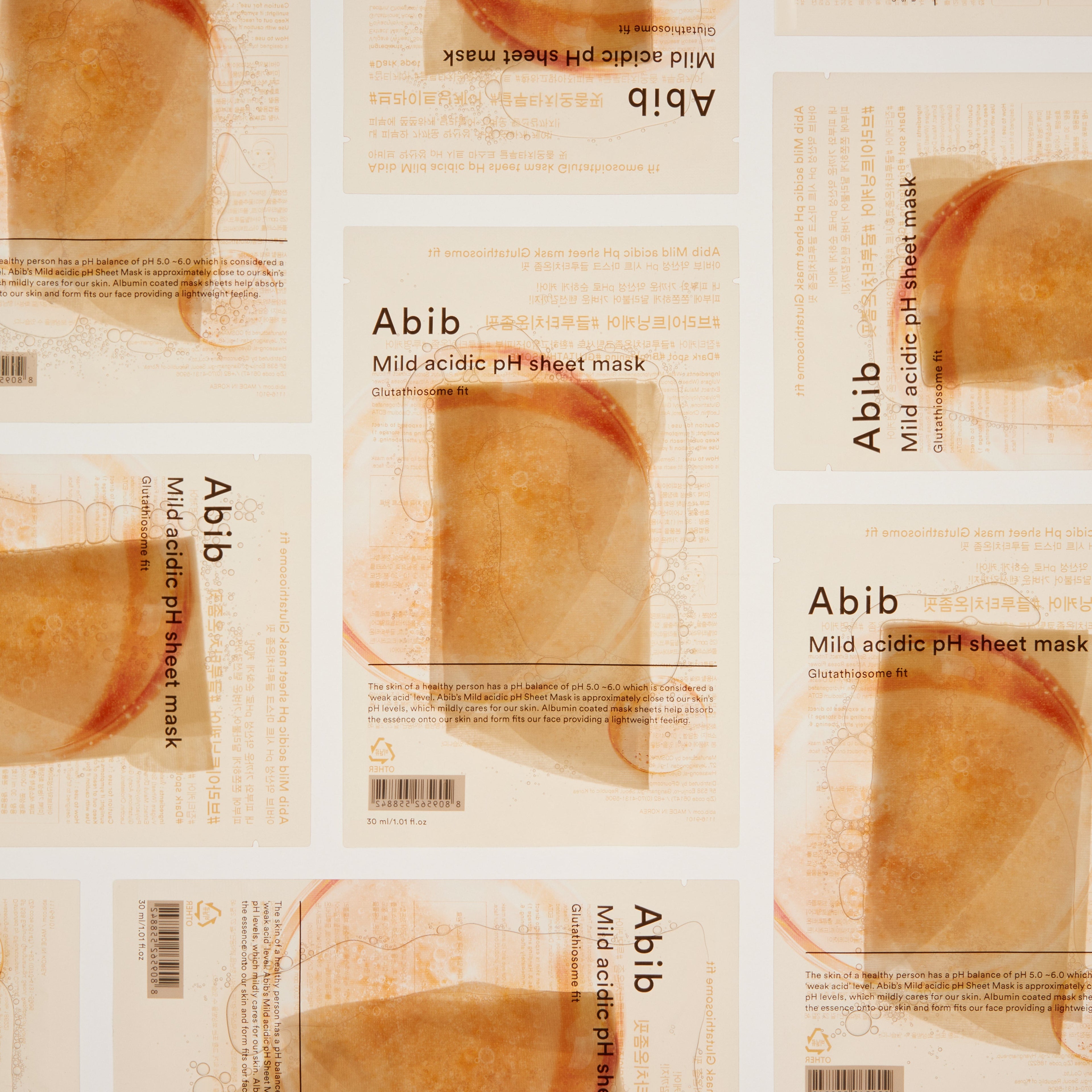 Mild Acidic pH Sheet Mask Glutathiosome Fit