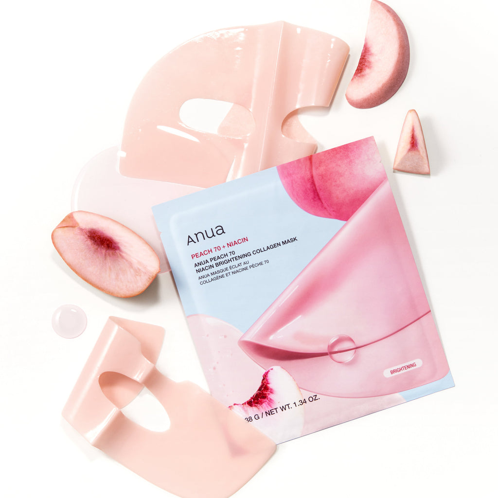 PEACH 70 Niacin Brightening Collagen Mask (4 ea/ 38 g.)
