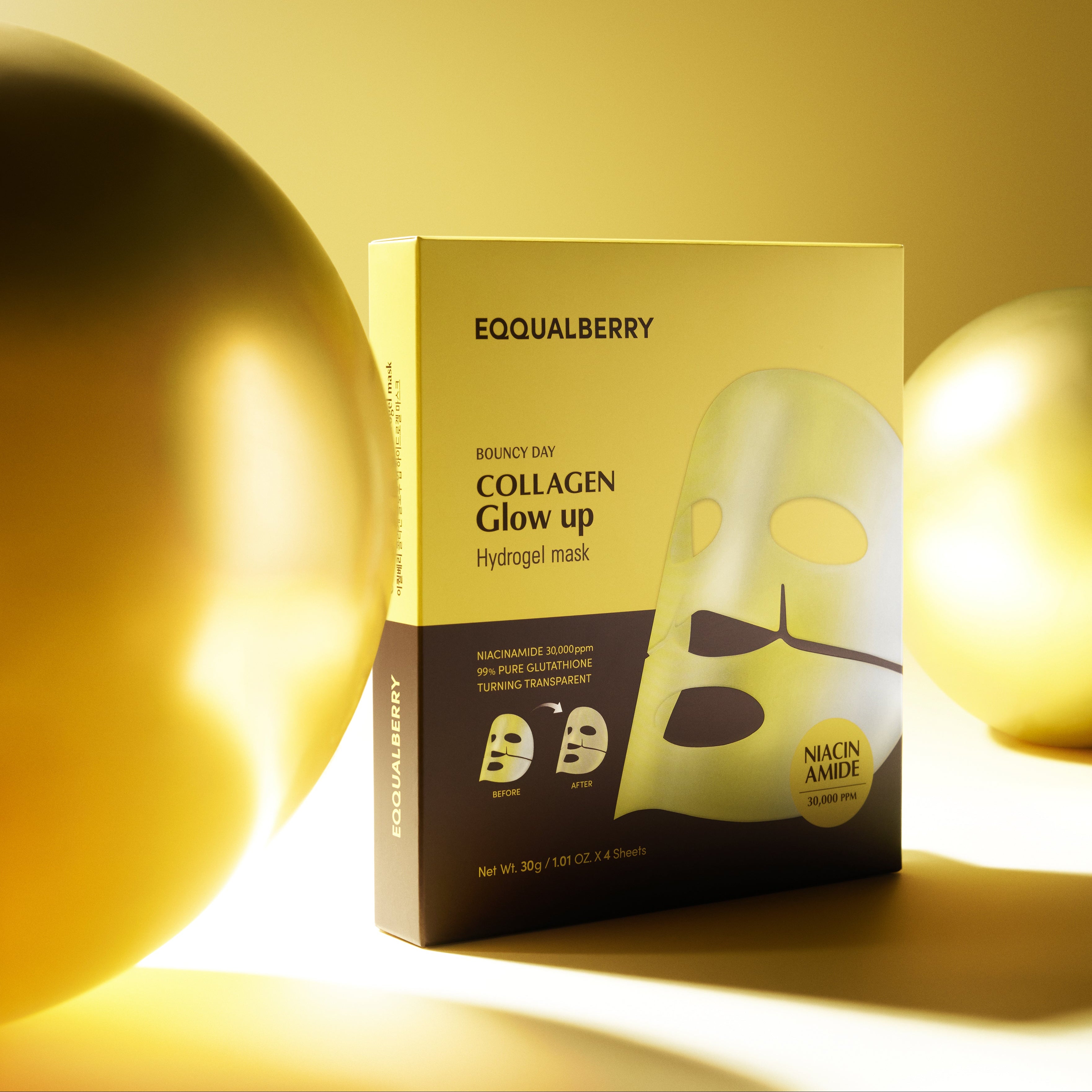 COLLAGEN Glow Up Hydrogel Mask (4ea)